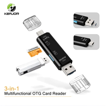 

3 in 1 Card Adapter USB OTG Micro Card Reader USB 2.0 Memory Card Reading Device For Android Phone Tablet PC Type-C Card Reader