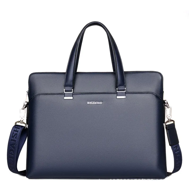 

Men's Casual High Quality Leather Business Briefcase Portable Vintage Shoulder Bags Travel Large Luxury Laptop Bag Men Handbags