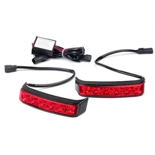 Triclicks LED Rosso Saddle bag Box Bagagli Custodia Coda Run Freno Turn-Lampada Della Luce Per Harley box laterale luci 2014-2018