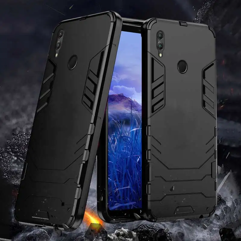 

Keajor Hard Case For Huawei p smart 2019 case Shockproof TPU+PC Plastic Kickstand Dual Hybrid Back Cover For Huawei P Smart 2019