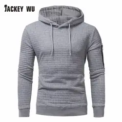 JACKEYWU бренд для мужчин's толстовки Мода 2019 г. 3D Проверено пуловер однотонная одежда с длинным рукавом вязаный Свитшот хип хоп Уличная черный