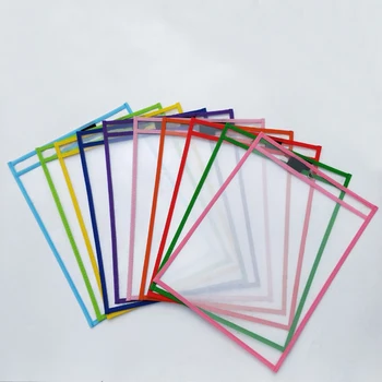 

10Pcs 25*34cm File Bag Reusable Document Pockets Teaching Supplies Set Handwritten Erasable Dry Erase File Bag