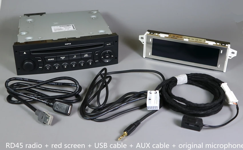 Оригинальное RD45 автомобильное радио USB AUX Bluetooth для peugeot 207 206 307 для Citroen C3 C4 C5 CD проигрыватель обновление RD4 CD аудио автомобиля