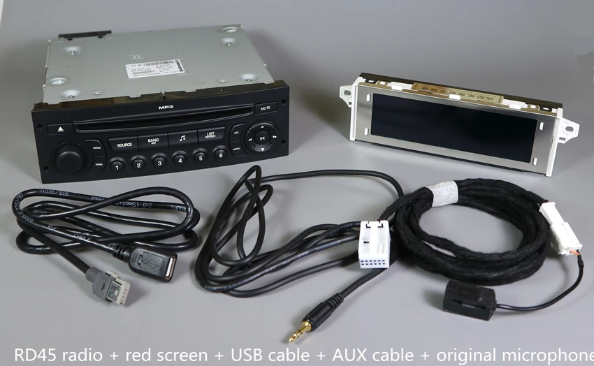 Оригинальный автомобильный радиоприемник RD45 USB AUX Bluetooth для Peugeot 207 206 307 Citroen C3 C4 C5 CD