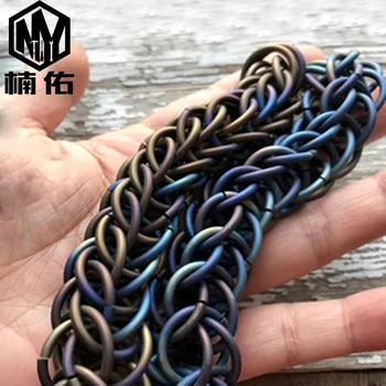 

EDC Outdoor Pocket Tool Pure Titanium Hand-made Chain Titanium Alloy Key Chain EDC Pendant Chain