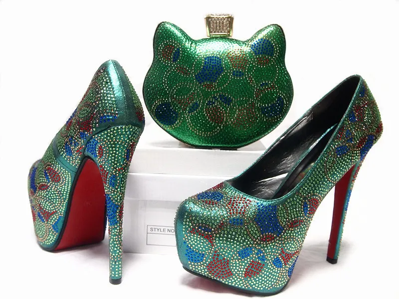 JA10-1-1 green size 38-42 heel14cm  4cm 215YUAN