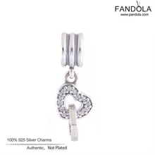 Аутентичные стерлингового серебра 925 Шарм взаимосвязанные сердца Висячие бусины для изготовления ювелирных изделий Подходит Pandora Подвески Браслет Berloque
