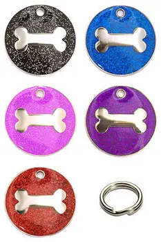 

Free shipping Personalized Dog Bone Pendant,Beautiful Glitter Pet Dog Id Tags,Customized Colors Id Dog Tags