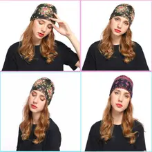 Индийская эластичная повязка для головы Женская эластичная чалма скрученный узел повязка на голову скрученная завязанная повязка для волос