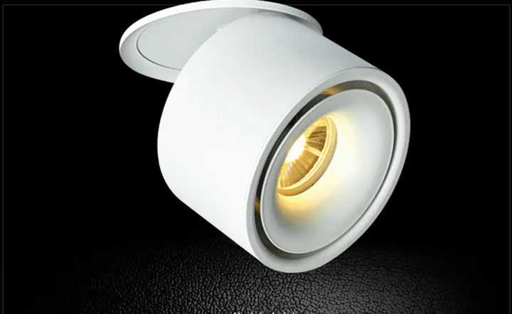 1 шт. затемнения светодиодный потолочный COB светильник 12 Вт поверхностного монтажа светодиодный потолочный лампы точечного освещения 360