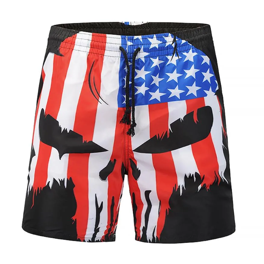 Aliexpress.com : Buy Womail Mens Skull flag Printed Swim Trunks Shorts ...