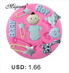 Mujiang 3D Медведь девочка силиконовая форма свадебные инструменты для украшения тортов из мастики Детские вечерние конфеты шоколадные формы мыло смолы глины формы