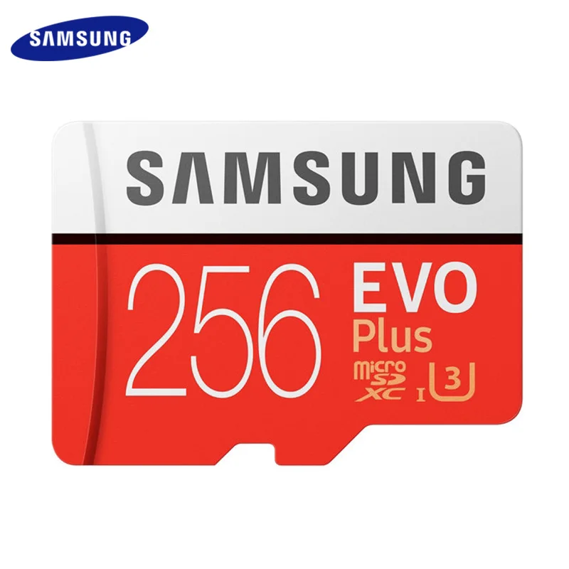 Дешевый Карта памяти Samsung Micro SD 32 GB 128 GB SDHC SDXC TF красный карты Microsd 265 GB U3 U1 Evo Plus для телефона