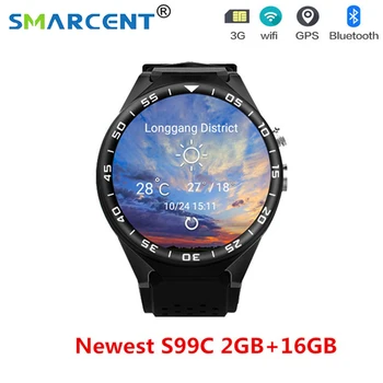 

S99C Smart Watch 1.3 inch Heart Rate Camera Video Health Monitoring SmartWatch phone support 3G WIFI SIM WCDMA Android 5.1 OS