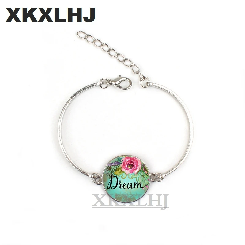 

XKXLHJ Handmade Bible Verse Bracelet Faith,Dream,Love,Hope,Art Glass Dome Charms Bracelet Psalm Quote Jewelry Christian Gifts