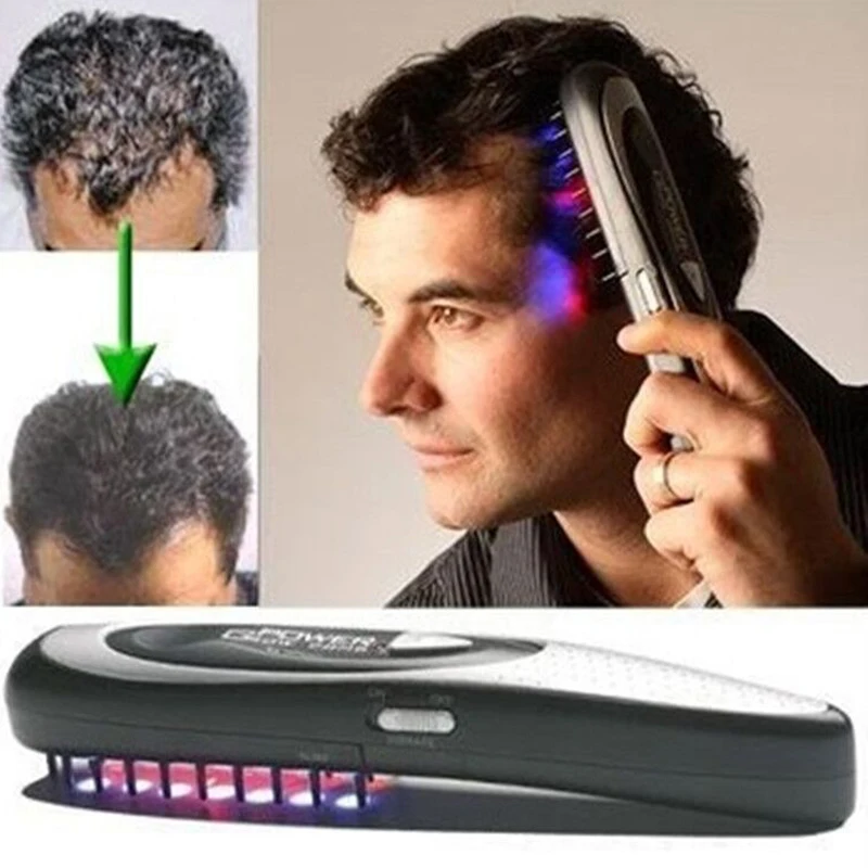 

1Set Laser Treatment Black Hair Loss Stop Regrow Therapy By Power Massage Grow Comb Brush Kit Barber Tools