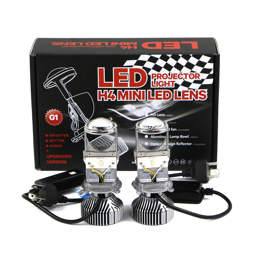H4 Biled Mini Projector Lens 60w 14000lm Bulbs Headlight Headlamp Kit High Low Beam Car