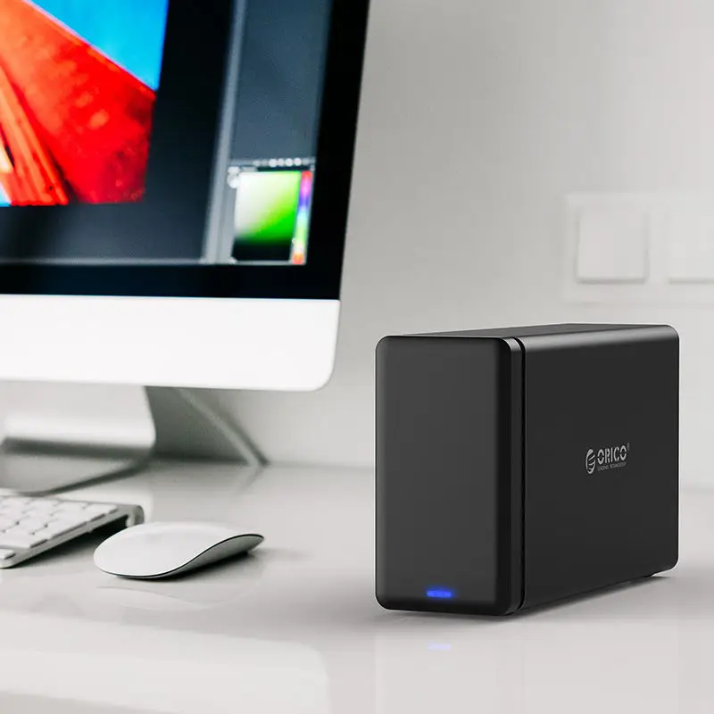  Ns200C3 2 bahías Hdd caso tipo-C Ard disco externa del muelle caso con Raid con 20Tb de almacenamie