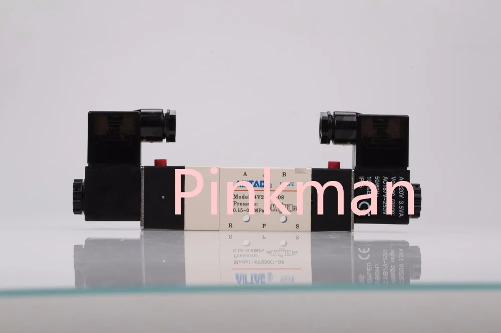 

1PC 4V230E-08 AC220V 5Ports3Position Dual Solenoid Pneumatic Air Valve 1/4" BSPT