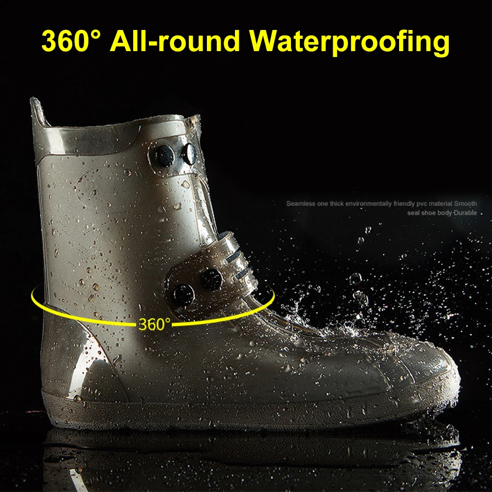 Унисекс прочный двубортный анти-скольжения открытый Overshoes регулируемые низкие сапоги многоразовые дождевые Чехлы для обуви утолщаются