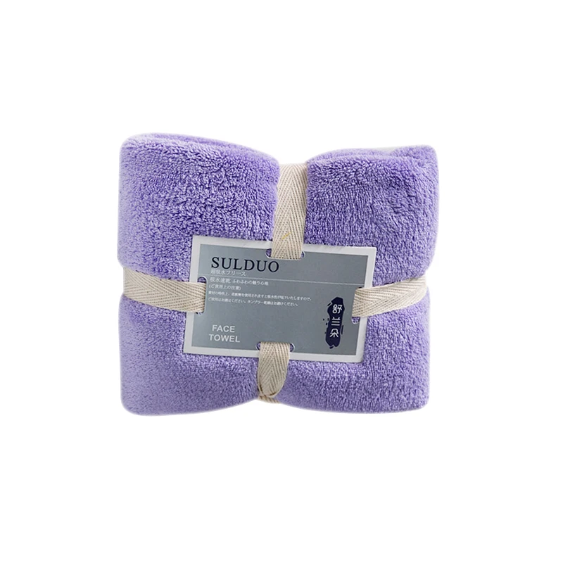 Новое мягкое Коралловое бархатное банное полотенце для взрослых и детей, супер абсорбирующее полотенце для рук, ванна, пляж, лицо, быстросохнущие полотенца для купания - Цвет: Фиолетовый