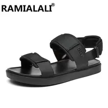 Брендовые летние модные сандалии; мужская повседневная обувь; черные классические пляжные кроссовки в римском стиле; мужские домашние тапочки на резиновой подошве