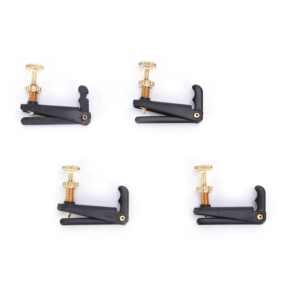 4pcs Metallic Material Violin Fine Tuner Adjuster Copper Plating Screws