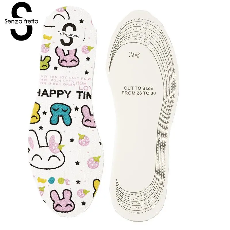 

Senza Fretta 171-225cm DIY Cutting Insoles Kids Soft Silicone Shoe Insole Boys Girls Cute Cartoon Insoles Breathable Pad Inserts