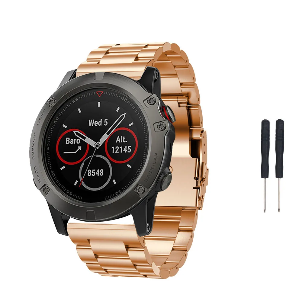 Высокое качество для Garmin Fenix 5x ремешок из нержавеющей стали ремешок для часов Garmin Fenix 6X gps браслет Ремешки для наручных часов с инструментами