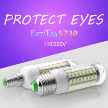 E27 LED light Bulb Corn Lamp SMD5730 220V 24 36 48 56 69 72leds E14 240V Energy saving lights 5W 7W 12W 15W 20W 25W Light Bulbs