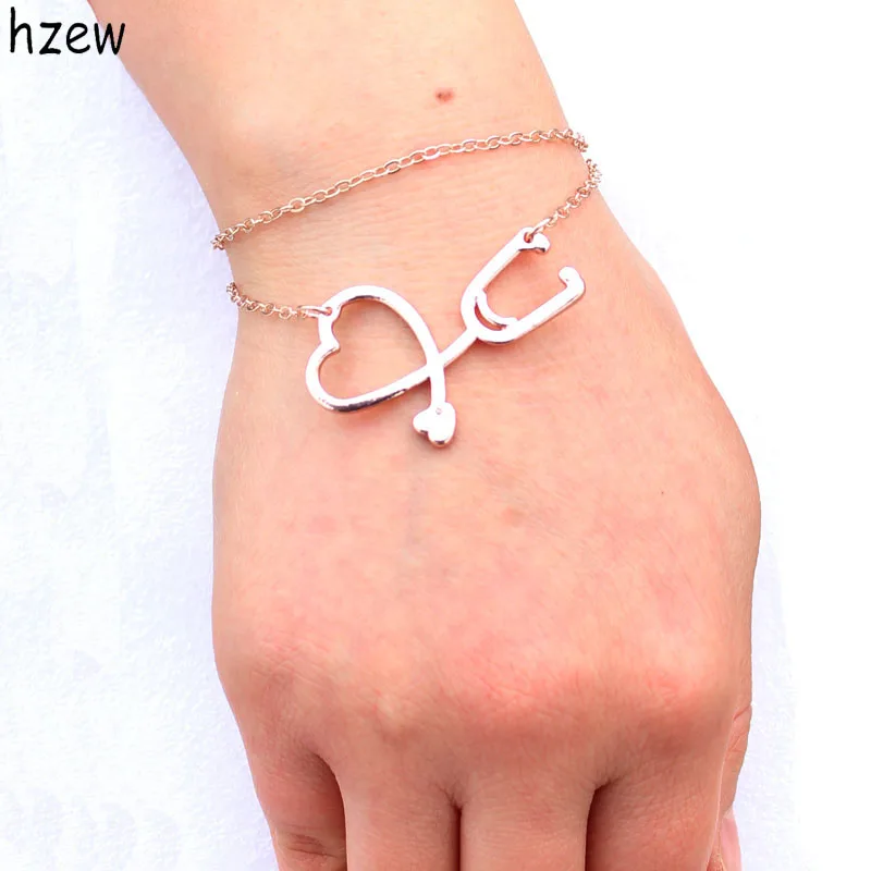 

hzew New Medical Jewelry bracelets Stethoscope bracelet for Nurse Doctor Gift
