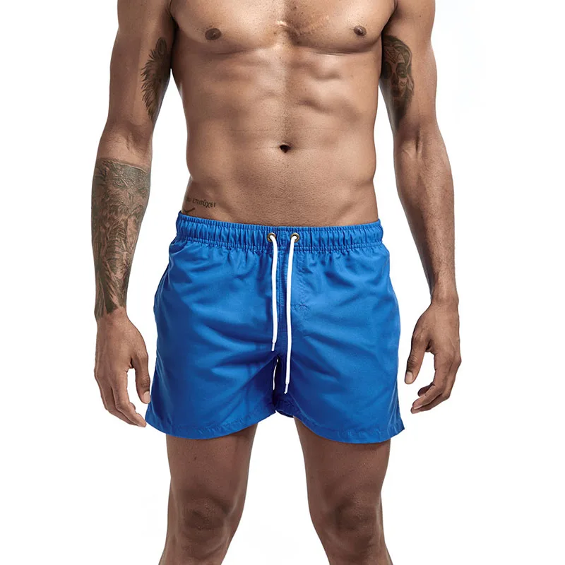 

Board Short Solid Color Sea Beach Pants Shorts Loose Simple Fitness 2019 Summer Swimming Trunks Gyms Male Breathable Sportswear