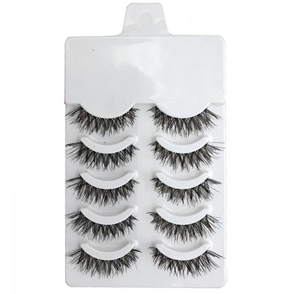 

5 Pairs Handmade Natural Soft Fashion Long False Eyelashes Messy Small Devil Style Fake Lashes Extensions Beauty Makeup Tools