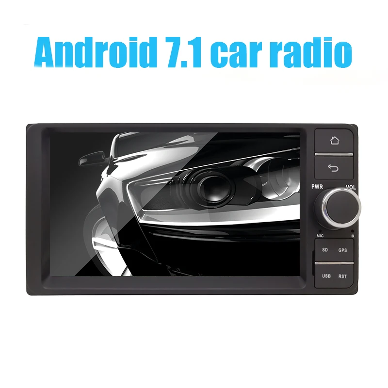 Perfect 2 Din Android 7.1.2 Car DVD GPS navigation for Toyota Corolla Hilux Camry Prado Quad Core 7 inch Screen1GB RAM 16GB ROM 1
