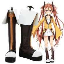 Anime Negro Bullet Enju Aihara Zapatos de Fiesta Cosplay Boots Por Encargo De la Fantasía