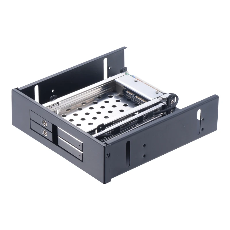 

Uneatop ST5524 2-Bay 5.25in Optibay SATA Tray-less 2.5in Hot Swap SSD Hdd Mobile Rack