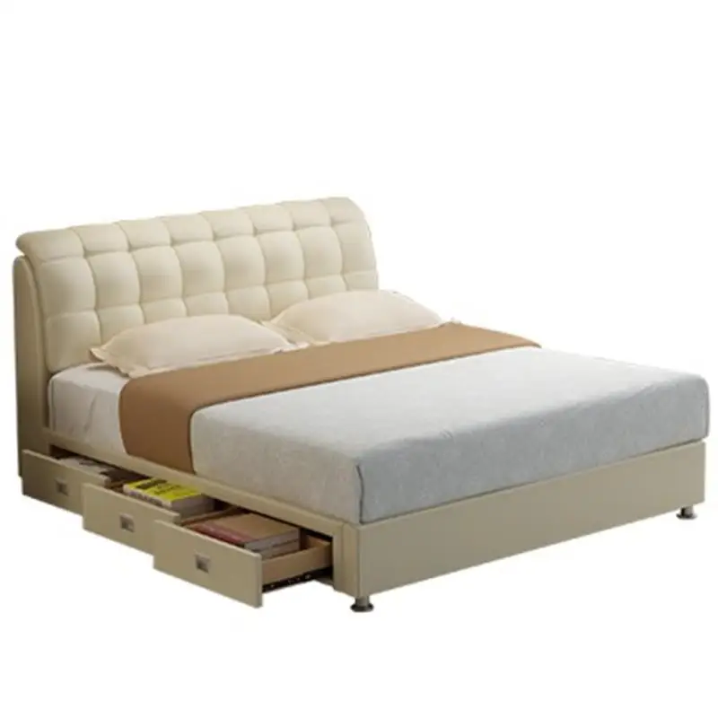 

Meuble Maison Kids Letto Home Yatak Mobili Quarto Bett Modern Leather bedroom Furniture Mueble De Dormitorio Moderna Cama Bed