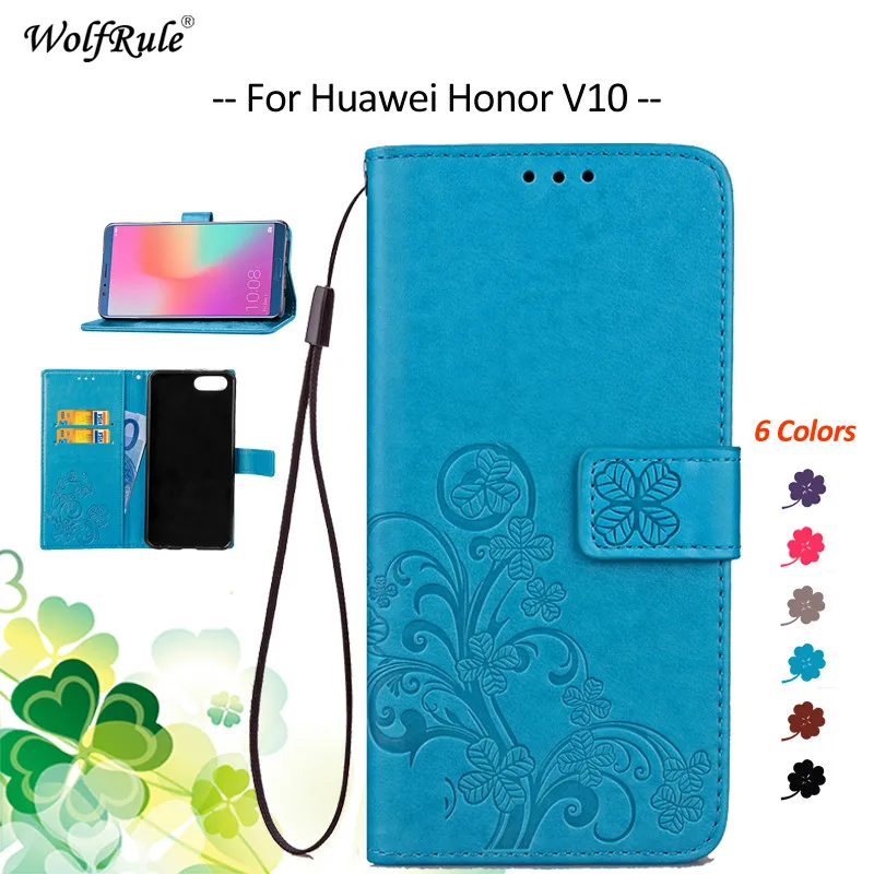 Чехол для Huawei Honor View 10 откидной бумажник из искусственной кожи чехол V10 телефона 5