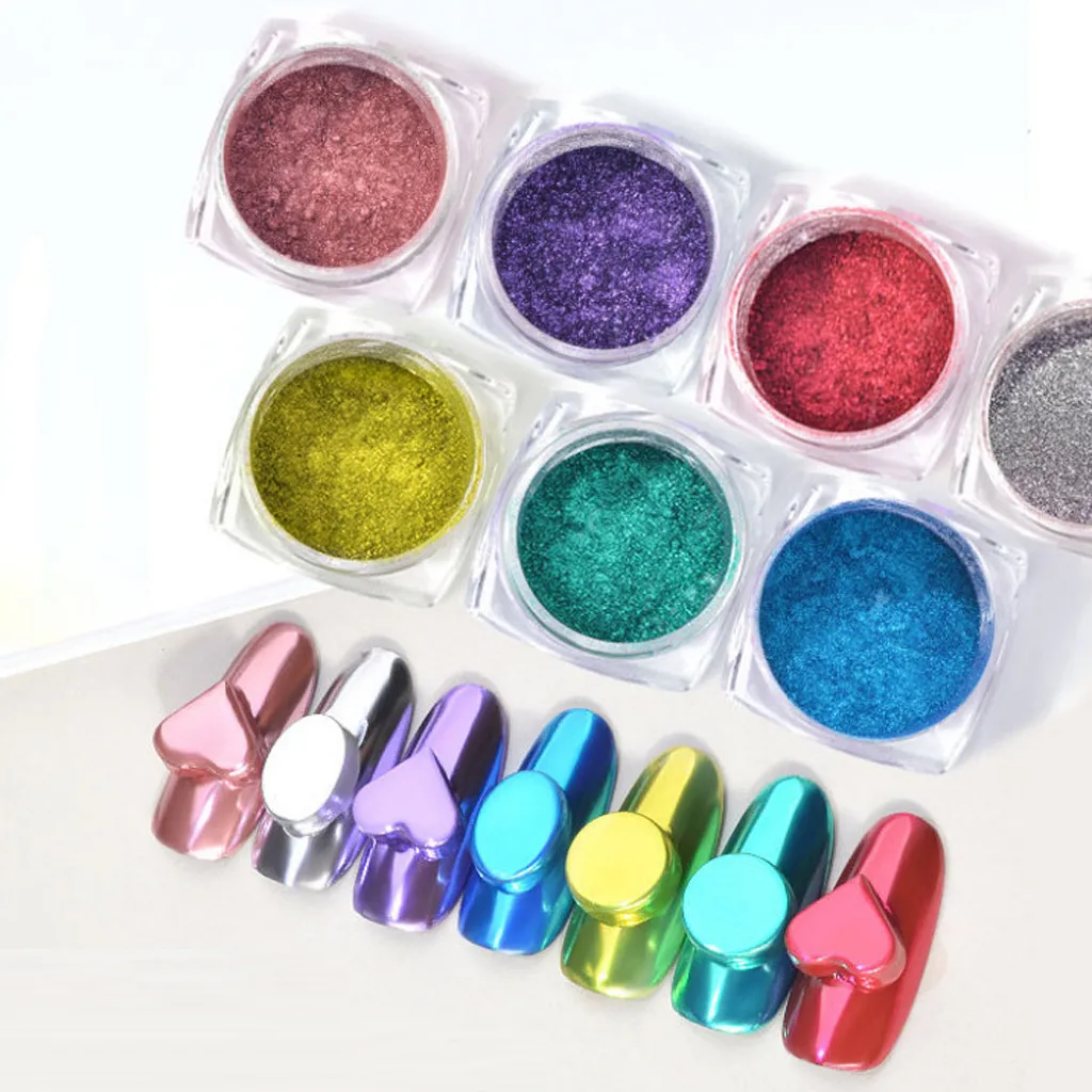 

Nail powder flowing gold mirror powder chrome effect fake nail art glitter silver nail art 5.2
