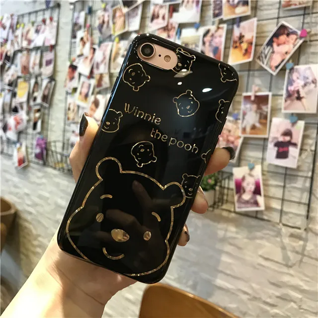 Закаленное стекло для iphone 7 Plus 6 6s 8 Защита экрана стекло+ покрытие чехол для телефона задняя крышка мультфильм шаблон