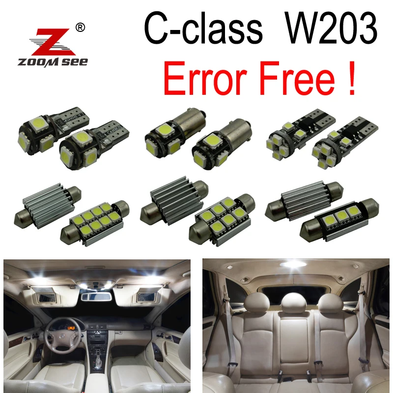 Us 19 97 26 Off 14pcs Error Free Led Interior Light Kit For Mercedes Benz C Class W203 C230 C240 C280 C320 C32 Amg C55 Amg 00 07 In Signal Lamp