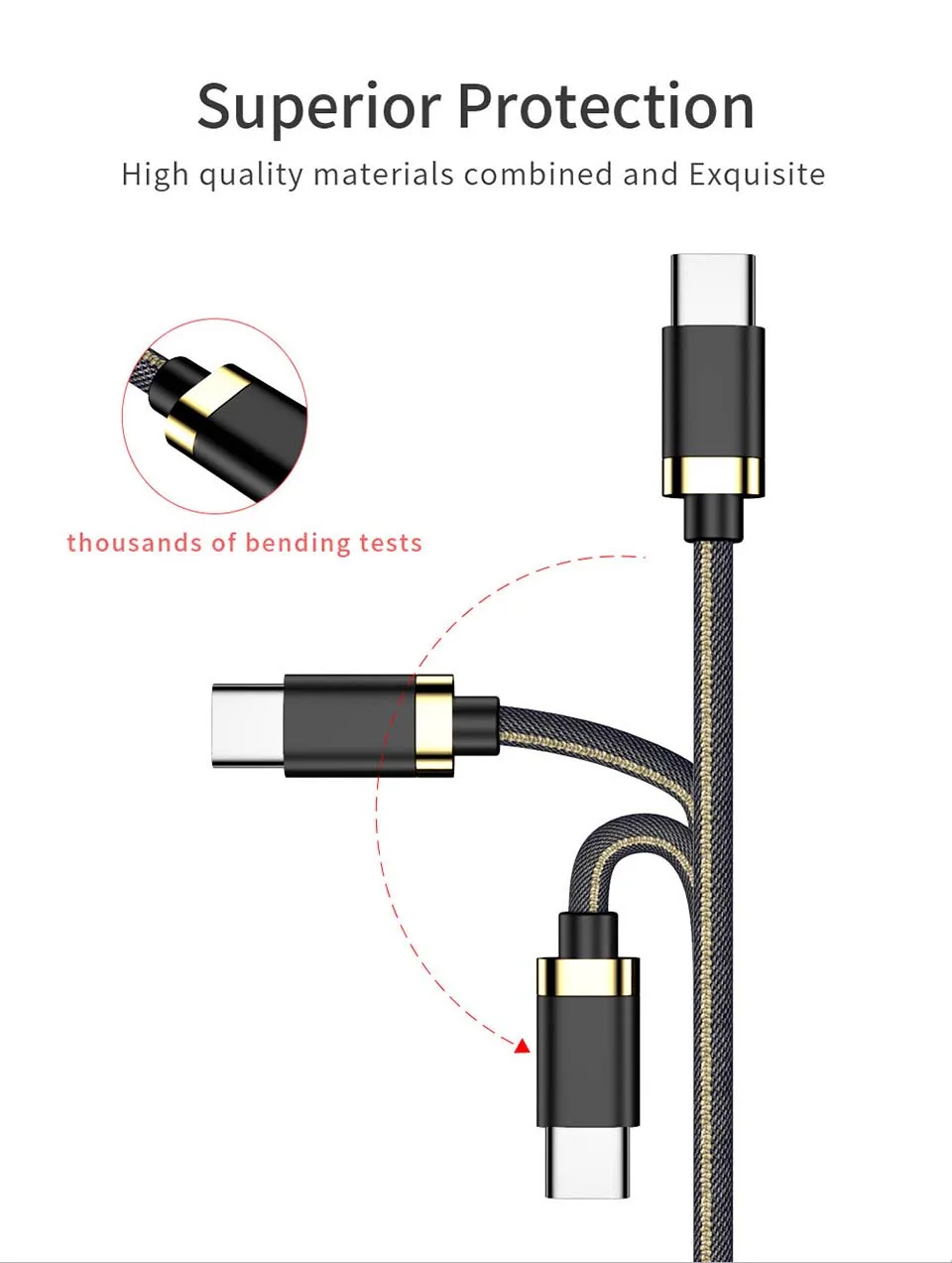 Кабель USB type C для samsung Xiaomi Redmi huawei, быстрая зарядка, USB-C зарядное устройство REZ Z2, кабель для мобильного телефона USBC type C 1 м