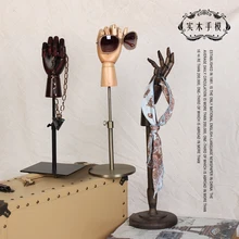Free Shipping New Style Fashionable Female Adjustable Wood Mannequin Hand For Sunglass Watch Jewelry Display