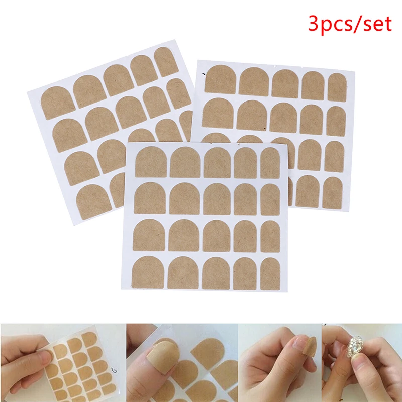 3pcs/Set  Easy To Use False Nails Stickers Double-sided Stickers Glue Fake Nail Tape Clear Nail Art Tools Hot