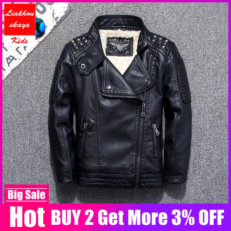 Ceny Liakhouskaya 2018 dziecięca kurtka ze skóry sztucznej Casaco Infantil Baby Boys zimowy płaszcz skórzany dla dzieci kurtka wiosenna odzież wierzchnia w jednolitym kolorze