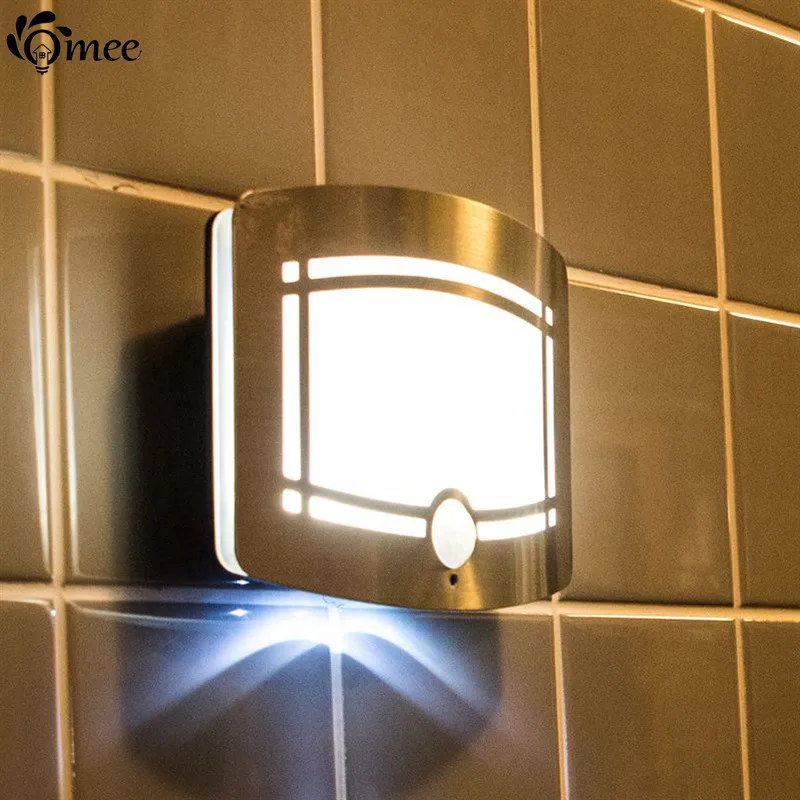 ABS Wall Light Sensor Control Battery Night Light Novelty Square Bedroom lamp For Home Stair Baby Gift Romantic Wall Lights