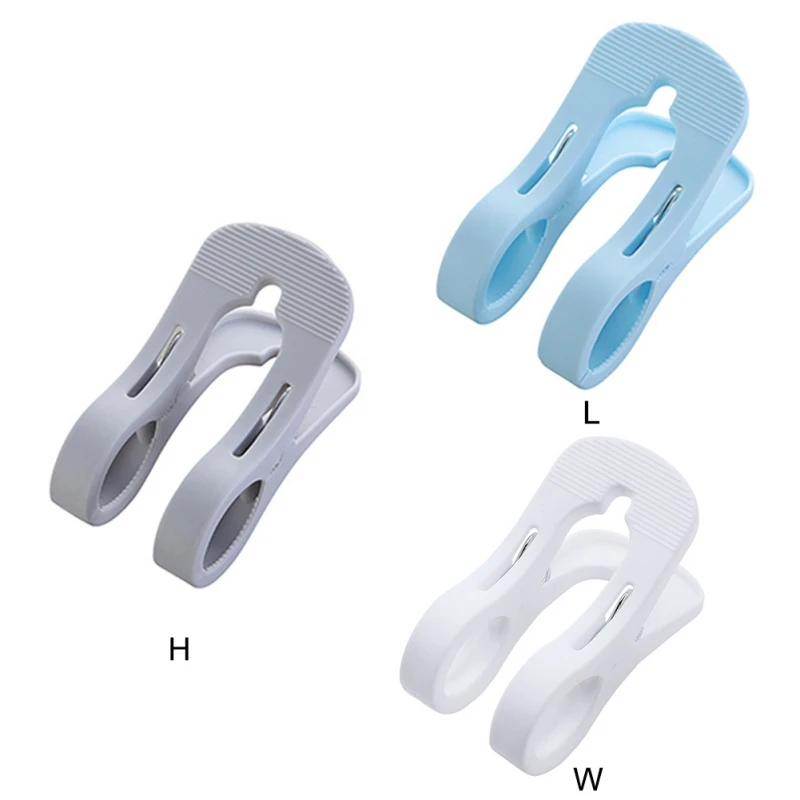 Large Size Drying Clip Windproof Sheets Drying Retaining Clip Solid Color Plastic Clothes Clips Clothespin Shoes Drain Clip