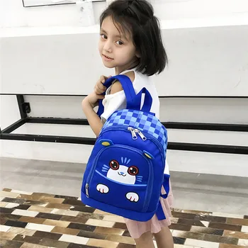 

Student Boys&Girls Backpack Waterproof Cute Cartoon Cat Animal Rucksack 2019 Zipper Book Satchel Travel School Backpack 17#45