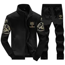Модный мужской комплект спортивной одежды, весенне-Осенние костюмы, спортивные костюмы, мужские толстовки, пальто+ штаны, спортивные костюмы, размер M-4XL