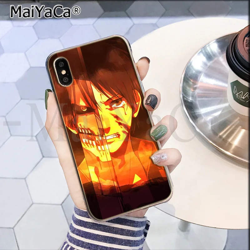 MaiYaCa attack on titan Крылья Свободы аниме восхитительный цветной телефон чехол для iPhone 8 7 6 6S Plus X XS max 10 5 5S SE XR